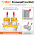 18QT Propane Deep Fryer | Outdoor Fish Fryer with 2 Baskets,Tong, Cover