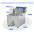 TOPKITCH 6.3Qt Electric Fryer with Oil Drain,30 Minutes Timer,Stretch forming oil tank,Lid and Solid Wire Mesh Basket,Light Duty Commercial Electric Countertop Deep Fryers