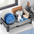 Urackify Expandable Dish Drying Rack, Stainless Steel Dish Rack with Aluminum Frame