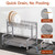 2 Tier Dish Drainer Drying Rack for Kitchen Counter