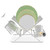 Dish Rack with Drip Tray, Stainless Steel 3-Tier Collapsible Drainer Dish Drying Rack for Kitchen Counter