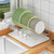 Dish Rack with Drip Tray, Stainless Steel 3-Tier Collapsible Drainer Dish Drying Rack for Kitchen Counter