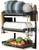 3 Tier Black Stainless Steel Dish Drying