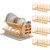 6 Pcs Dish Drying Rack Set 2 Tier Bamboo Collapsible Dish Rack
