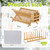 6 Pcs Dish Drying Rack Set 2 Tier Bamboo Collapsible Dish Rack