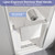 Shower Door 32"-34" W x 72" H, Swing Shower Glass Doors with Nano