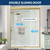 Shower Door 61-66" W x 72" H with Nano Anti-Explosion Safety Film