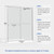 Frameless Bypass Sliding Shower Door, Easy-to-Clean Treated Clear Tempered SGCC