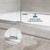Frameless Bypass Sliding Shower Door, Easy-to-Clean Treated Clear Tempered SGCC