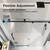 Frameless Glass Shower Door, 55-60" W x 76" H Sliding Frameless Shower Door