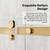 Shower Door, Water Repellent Gold Shower Door with SGCC Clear Tempered Glass