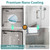 Glass Shower Door, 61-66" W x 76" H Semi-Frameless Double Sliding Shower