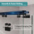 Glass Shower Door, 61-66" W x 76" H Semi-Frameless Double Sliding Shower