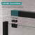 Glass Shower Door, 61-66" W x 76" H Semi-Frameless Double Sliding Shower