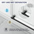 Frameless Shower Door, 55-60" W x 76" H Sliding Glass Shower Door, 1/4''(6mm) SGCC
