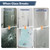 Frameless Shower Door, 55-60" W x 76" H Sliding Glass Shower Door, 1/4''(6mm) SGCC