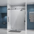 Frameless Shower Door, 56-60" W x 75" H Glass Shower Doors, 5/16"(8mm)
