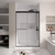 Semi-Frameless Sliding Shower Door 44-48” W x 72" H, 6mm SGCC Tempered Glass