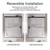Semi-Frameless Sliding Shower Door 44-48” W x 72" H, 6mm SGCC Tempered Glass