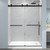 55"-60" W x 76" H Frameless Sliding Shower Door, Double Sliding Shower Door,5/16