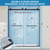 Frameless Shower Door, 56-60" W x 72" H Double Sliding Shower Doors, 1/4" (6mm)