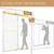 Frameless Shower Door,56-60" W x 74" H Double Sliding Glass Shower Door