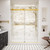 Frameless Shower Door,56-60" W x 74" H Double Sliding Glass Shower Door