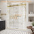 Frameless Shower Door,56-60" W x 74" H Double Sliding Glass Shower Door