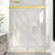 Frameless Shower Door, 43-48" W x 76" H Double Sliding Glass Shower Door