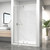 Shower Door, 42-48" W x 72" H Semi-Frameless Swing Glass Shower Door