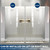 Shower Glass Door Panel, 30" W x 78" H Framless Bathroom Fixed Glass Shower Door