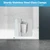 Shower Glass Panel, 34" W x 78.75" H Fixed Shower Screen Panel with 3/8"(10mm)