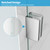 Shower Glass Panel, 34" W x 78.75" H Fixed Shower Screen Panel with 3/8"(10mm)