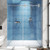 Frameless Sliding Shower Door 44–48 in W x 76 in H, 5/16" (8mm) Clear Tempered Glass
