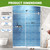 Frameless Sliding Shower Door 44–48 in W x 76 in H, 5/16" (8mm) Clear Tempered Glass