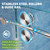 Frameless Sliding Shower Door 44–48 in W x 76 in H, 5/16" (8mm) Clear Tempered Glass