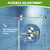 Frameless Sliding Shower Door 44–48 in W x 76 in H, 5/16" (8mm) Clear Tempered Glass