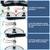 Beauty Salon Barber Chair with 6'' Adjustable Seat Height & 360 Degree