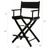 Director's Chair Black Frame-with Black Canvas, Counter