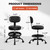 Adjustable Height Heavy Duty Garage Stool with Footrest and Storage