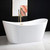 Acrylic Freestanding Bathtub Contemporary Soaking White Tub