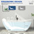 67" Lucite Acrylic Freestanding Bathtub, Double Slipper Shape Contemporary