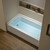 Alcove Soaking Bathtub in white with Left-Hand Drain Hole