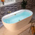 Acrylic Freestanding Bathtub Contemporary Soaking White Tub