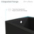 Left-Hand Drain Alcove Bathtub with Apron in Matte Black