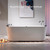 Empava 59 in. Acrylic Freestanding Tub Hydromassage Gracefully Oval Shaped Whirlpool 8 Water Jets Soaking SPA, Double-Ended Massage Bathtub with Two Black Pillow