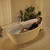 67" Luxury Freestanding Bathtub - Deep Soak Acrylic Tub for Master Bathroom