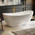 Freestanding Bathtub, Acrylic Soaking Tub with 15" Internal Water
