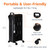 Amazon Basics Portable Oil Space Heater with 7 Oil-Filled Fins, 3 Heat Settings, Adjustable Thermostat