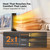 BREEZOME Space Heaters for Indoor Use, 1500W, with Thermostat, 24H Timer, 90° Oscillating, Quiet